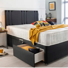 Lotus Divan Bed Set with Drawer and Mattress Options