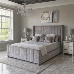 Paneled Winged Bed Frame