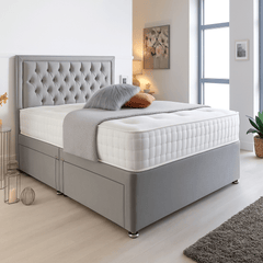 Aqua Divan Bed Set with Drawer and Mattress Options - Barclay Beds