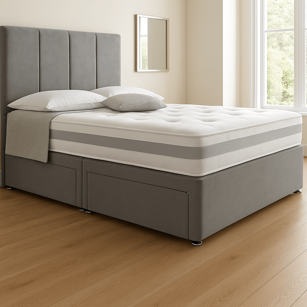 Cannon Divan Bed Set with Drawer and Mattress Options - Barclay Beds