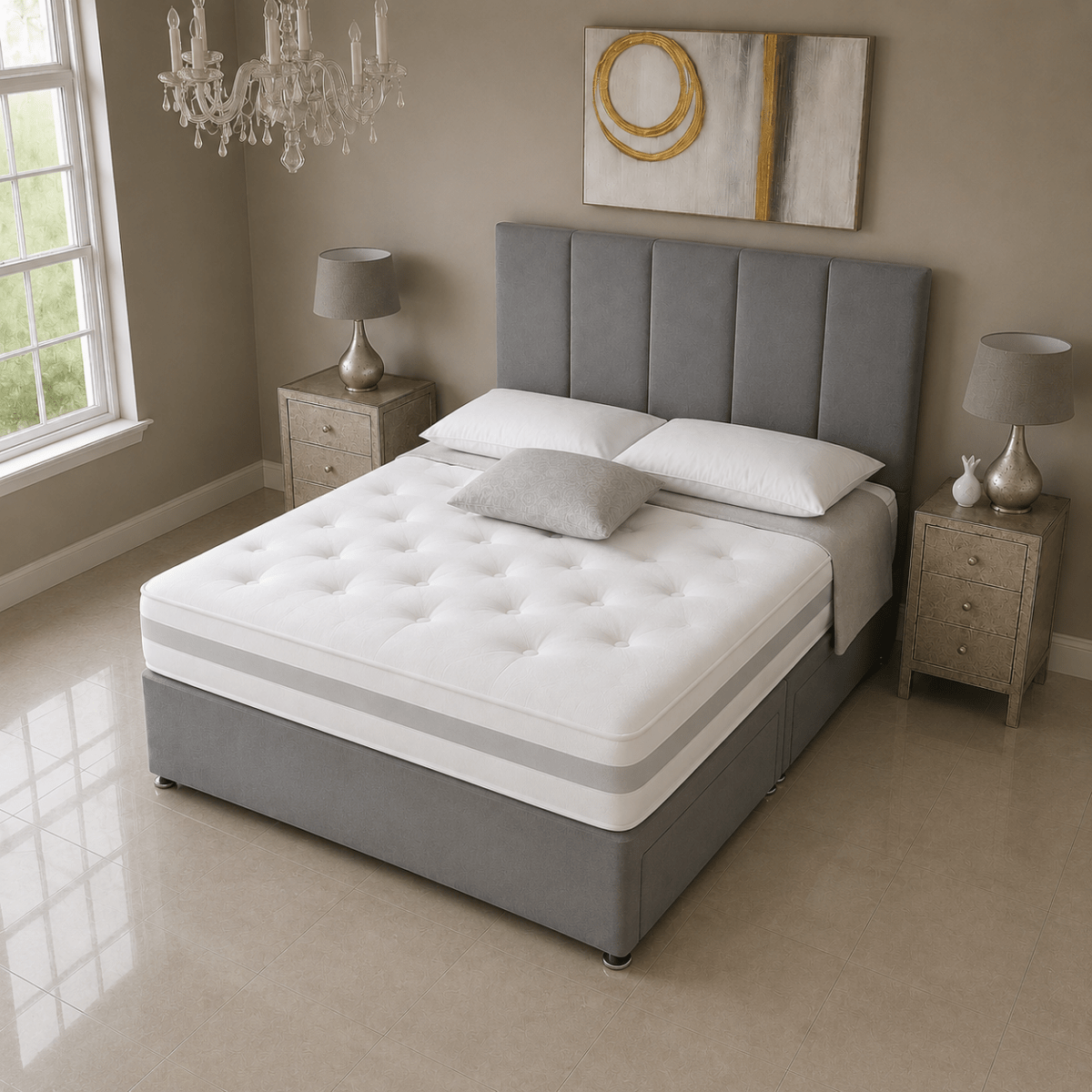 Cannon Divan Bed Set with Drawer and Mattress Options - Barclay Beds