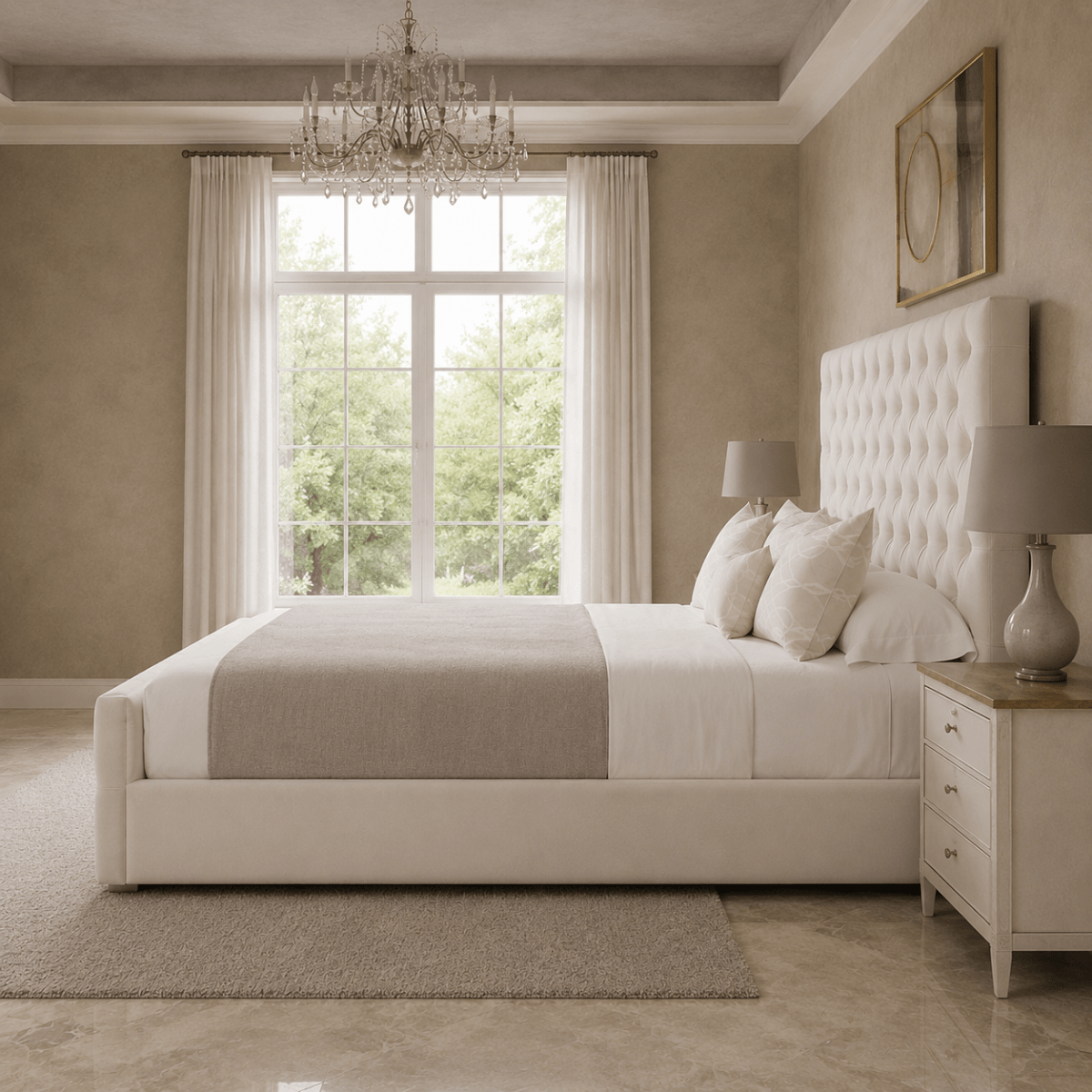 Chesterfield Padded Bed Frame - Barclay Beds