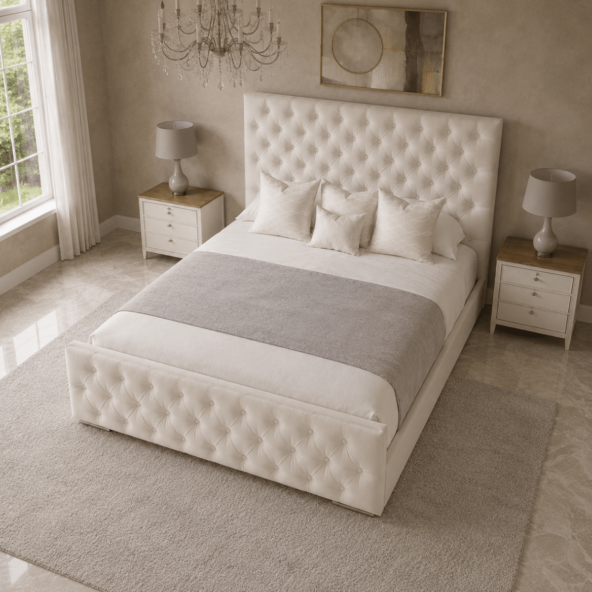Chesterfield Padded Bed Frame - Barclay Beds