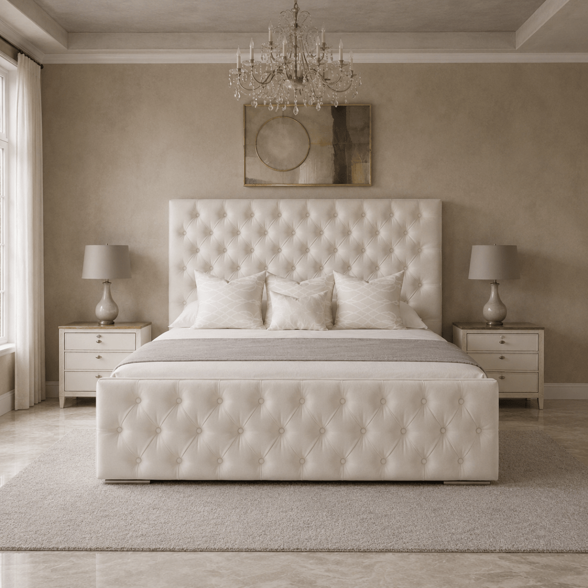 Chesterfield Padded Bed Frame - Barclay Beds