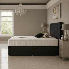 Crown Divan Bed Set with Drawer and Mattress Options - Barclay Beds