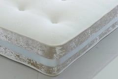 Crushed Velvet Open Coil Memory Sprung Economy Mattress - Barclay Beds