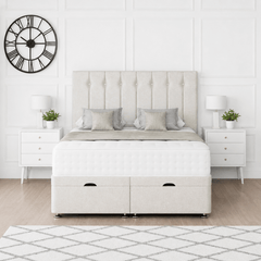Florence Ottoman Storage Divan Bed With Headboard - Barclay Beds