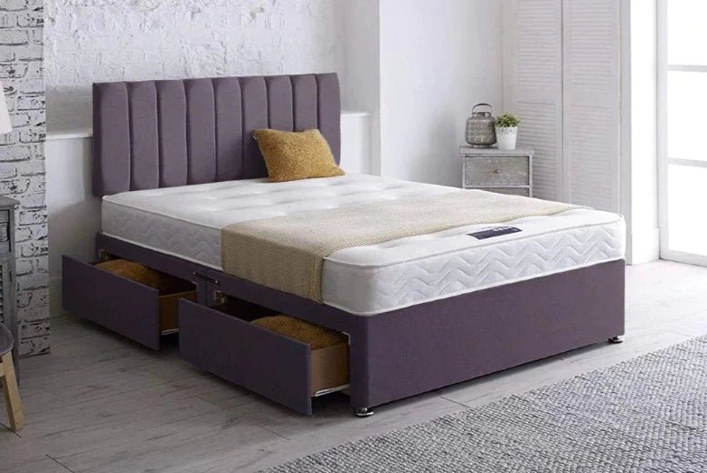 Florent Divan Bed Set with Drawer and Mattress Options - Barclay Beds