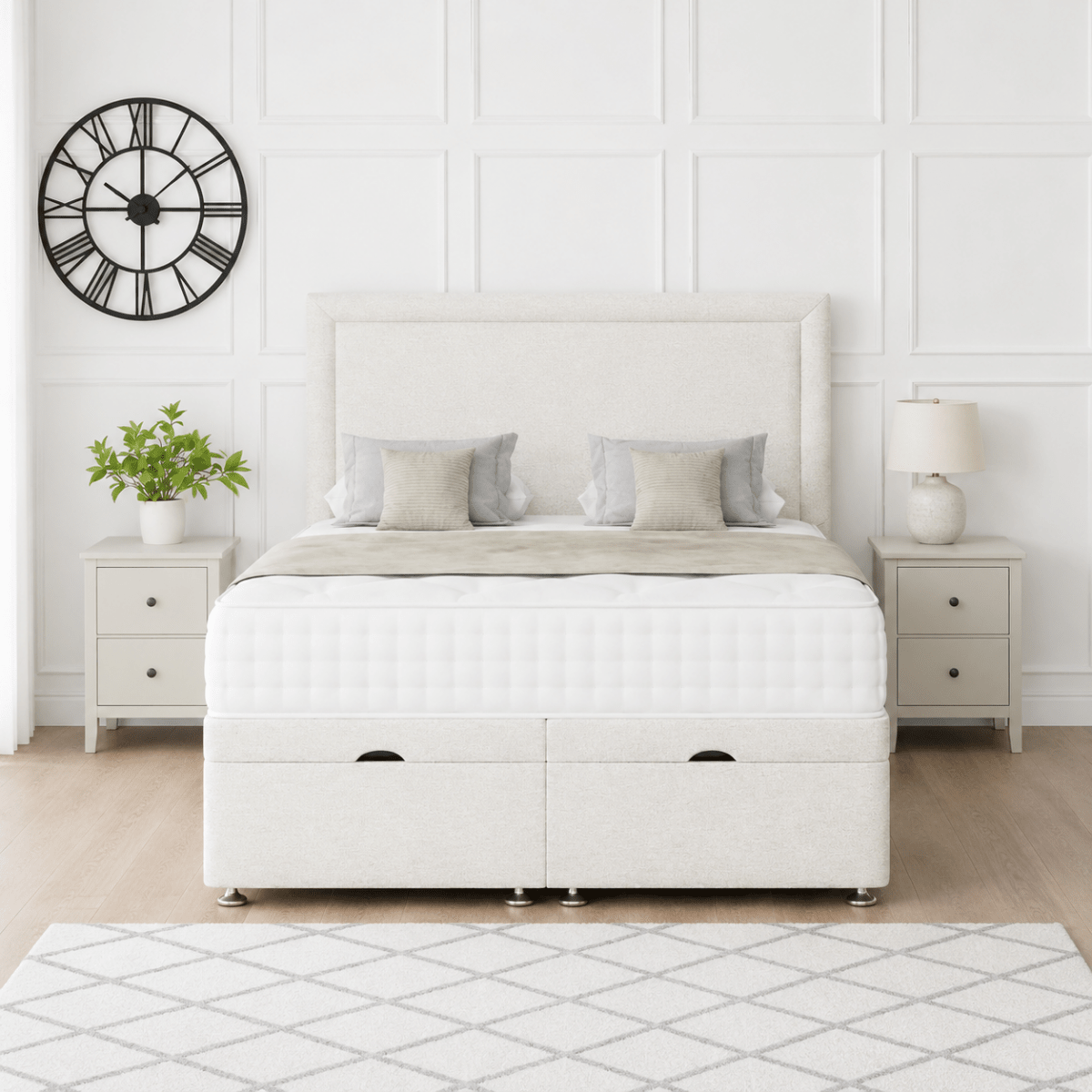 Jane Ottoman Storage Divan Bed With Headboard - Barclay Beds