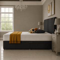 Lotus Divan Bed Set with Drawer and Mattress Options - Barclay Beds