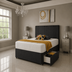 Lotus Divan Bed Set with Drawer and Mattress Options - Barclay Beds