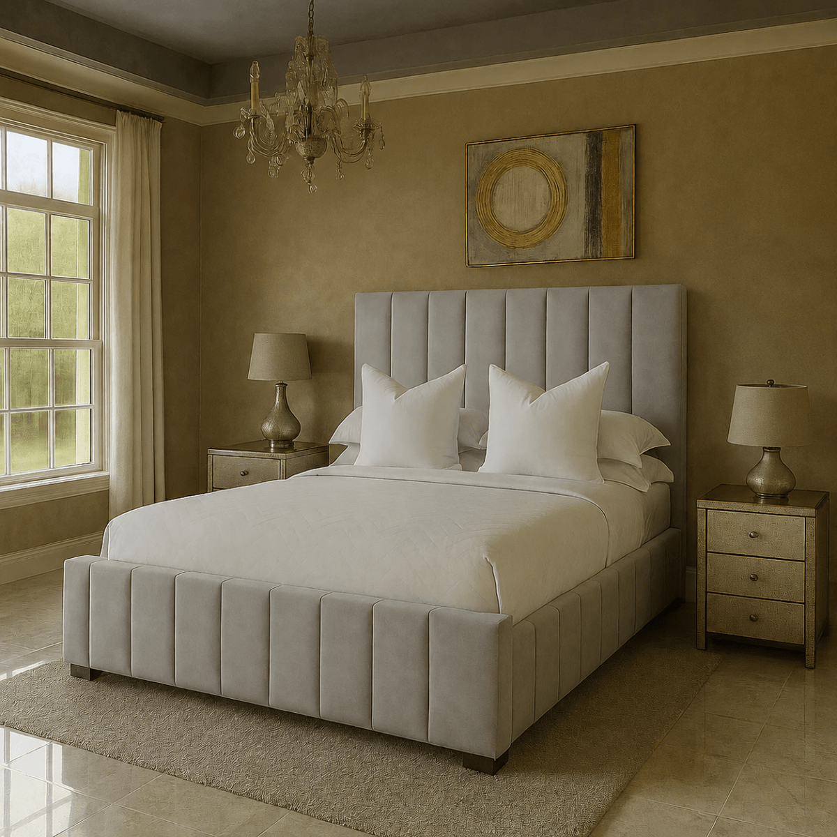 Panel Padded Bed Frame - Barclay Beds