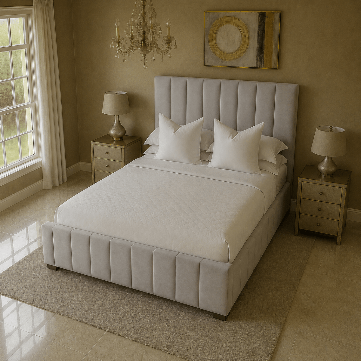 Panel Padded Bed Frame - Barclay Beds