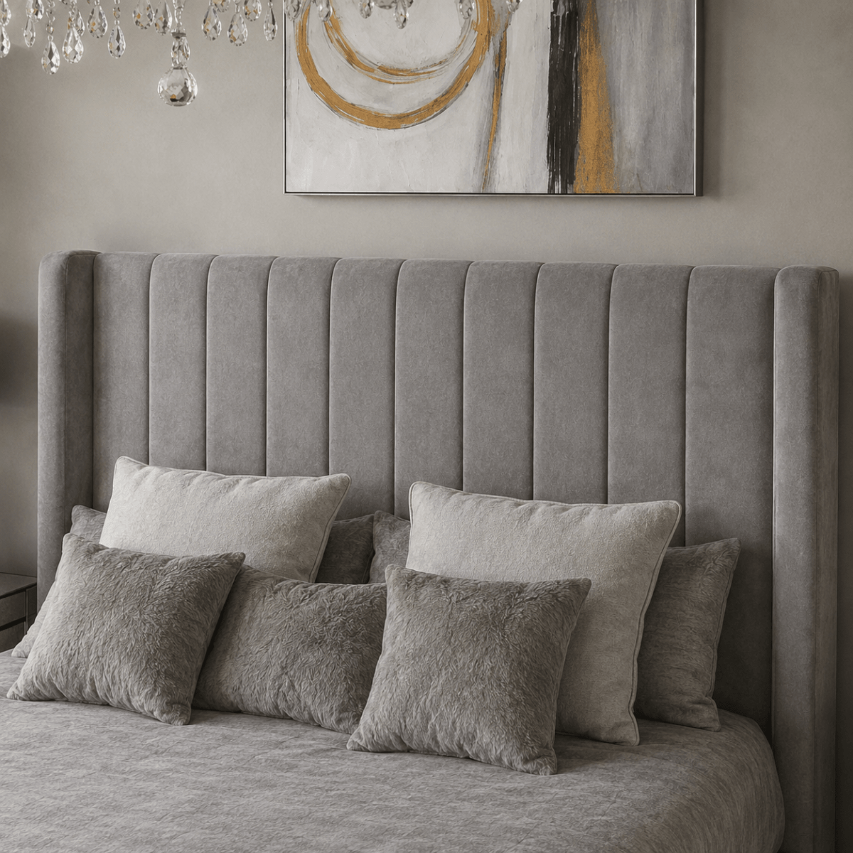 Paneled Winged Bed Frame - Barclay Beds