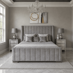 Paneled Winged Bed Frame - Barclay Beds
