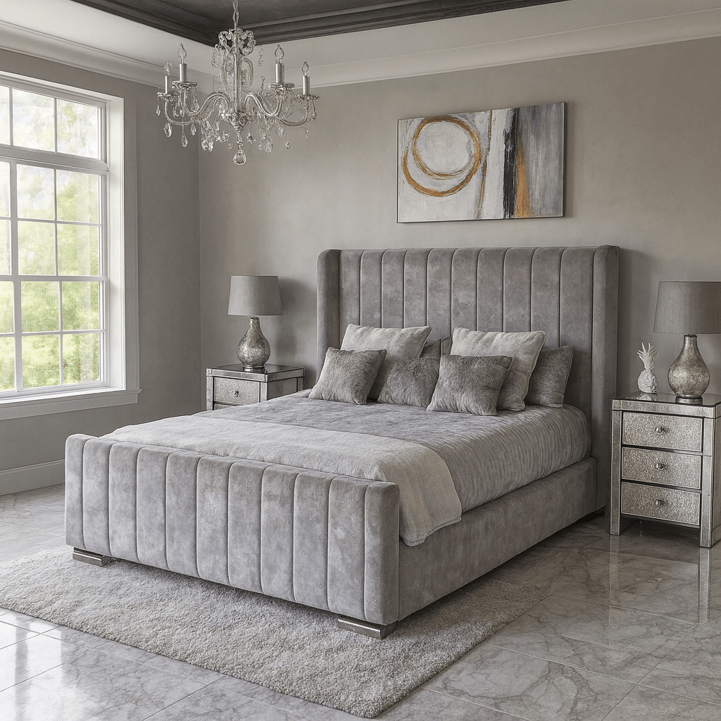 Paneled Winged Bed Frame - Barclay Beds
