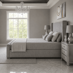 Paneled Winged Bed Frame - Barclay Beds