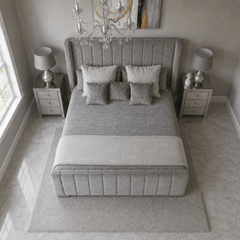 Paneled Winged Bed Frame - Barclay Beds
