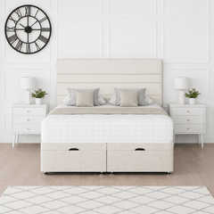 Paris Ottoman Storage Divan Bed With Headboard - Barclay Beds