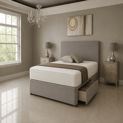 Planktic Divan Bed Set with Drawer and Mattress Options - Barclay Beds