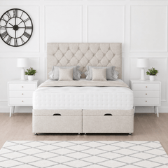 Princess Ottoman Storage Divan Bed With Headboard - Barclay Beds