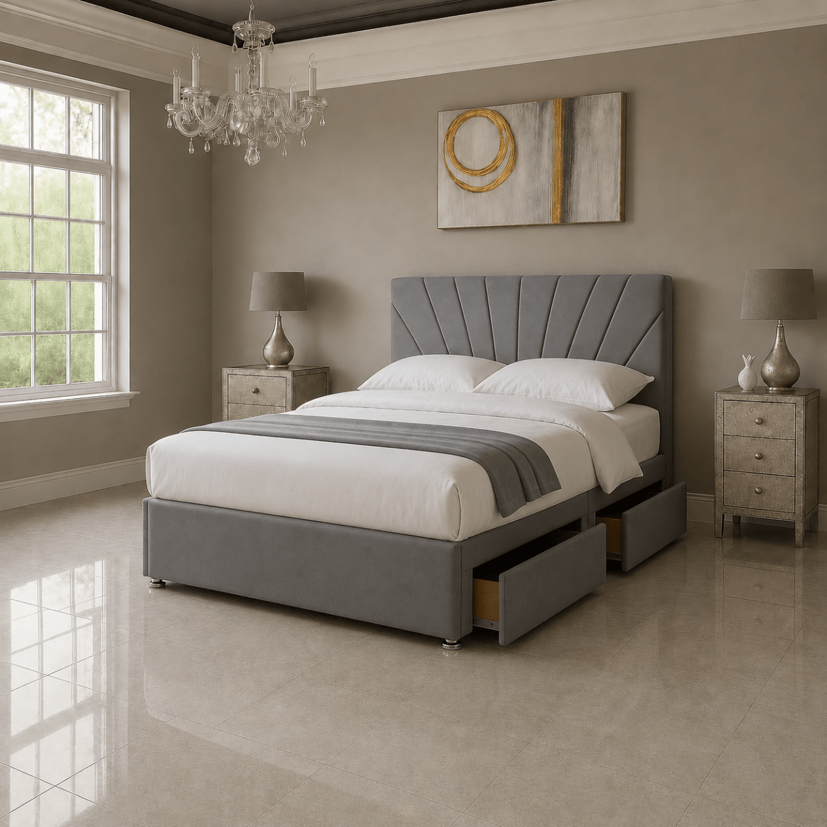 Sunrise Divan bed Set with Drawer and Mattress Options - Barclay Beds
