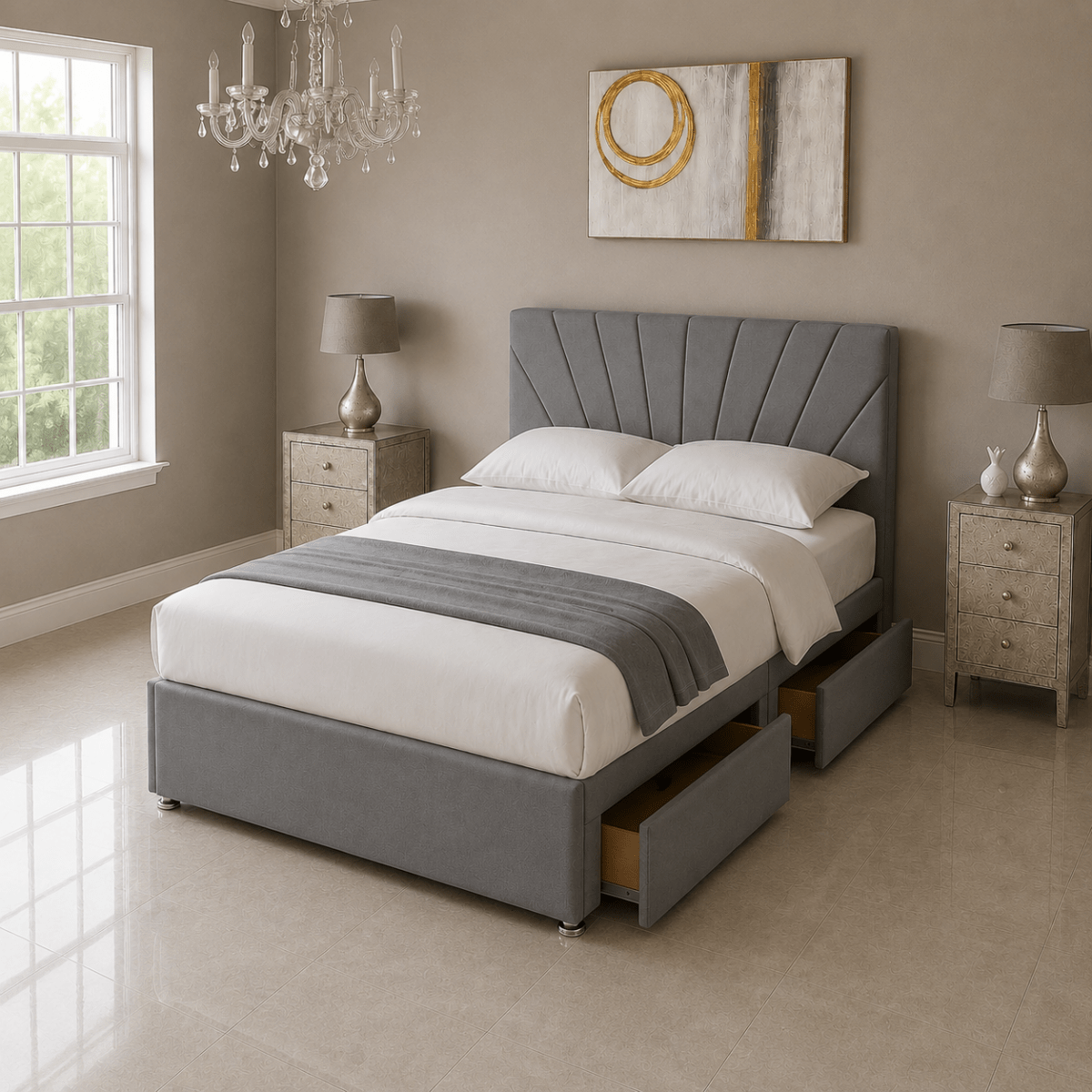 Sunrise Divan bed Set with Drawer and Mattress Options - Barclay Beds