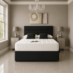 Twin Paneled Divan Bed Set with Drawer and Mattress Options - Barclay Beds