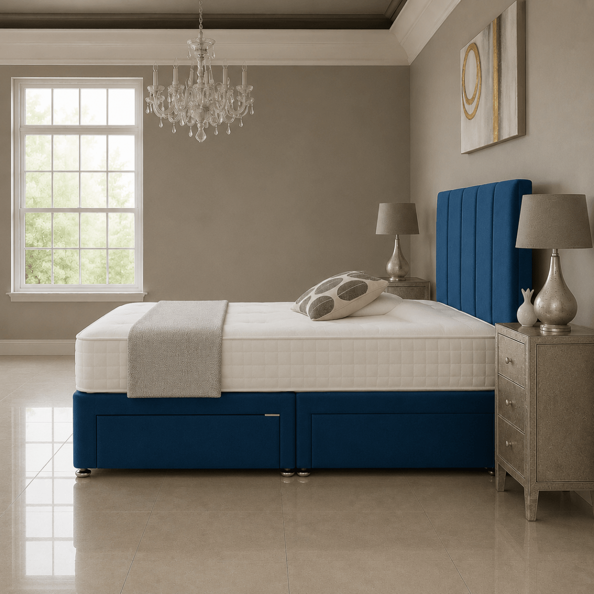 Victorious Divan Bed Set with Drawer and Mattress Options - Barclay Beds