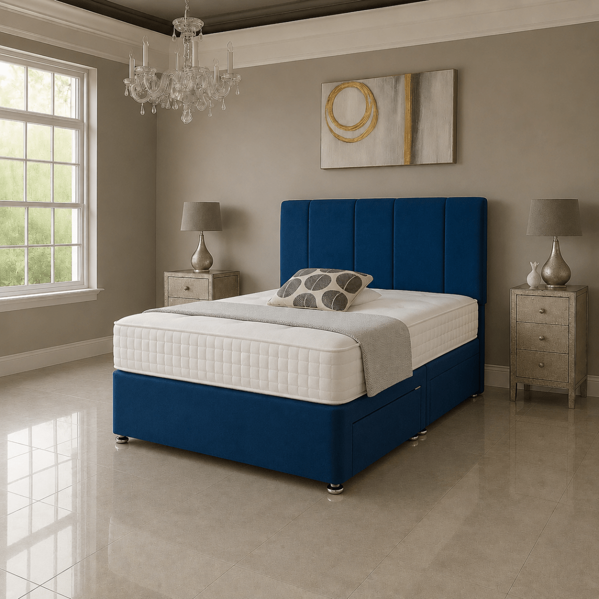 Victorious Divan Bed Set with Drawer and Mattress Options - Barclay Beds