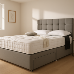 Cubic Divan Bed Set with Drawer and Mattress Options