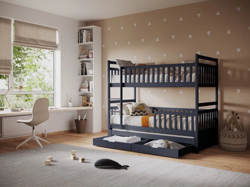 Alesund Wooden Bunk Bed with Trundle and Drawers - Barclay Beds