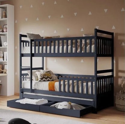 Alesund Wooden Bunk Bed with Trundle and Drawers - Barclay Beds