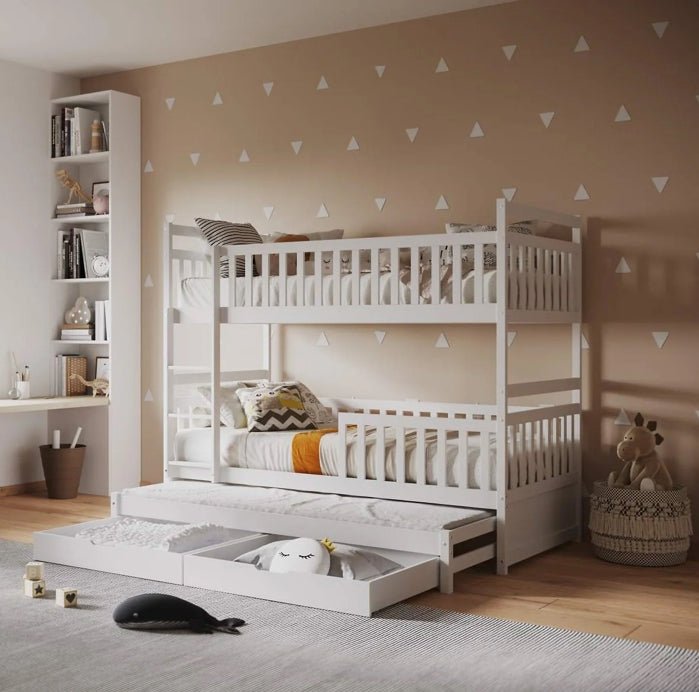 Alesund Wooden Bunk Bed with Trundle and Drawers - Barclay Beds