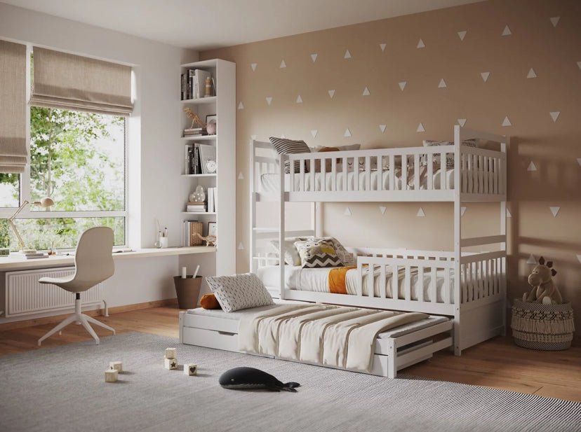 Alesund Wooden Bunk Bed with Trundle and Drawers - Barclay Beds