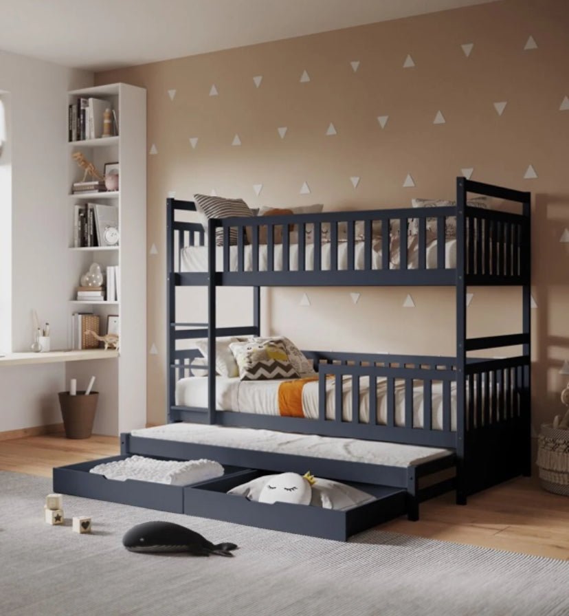 Alesund Wooden Bunk Bed with Trundle and Drawers - Barclay Beds