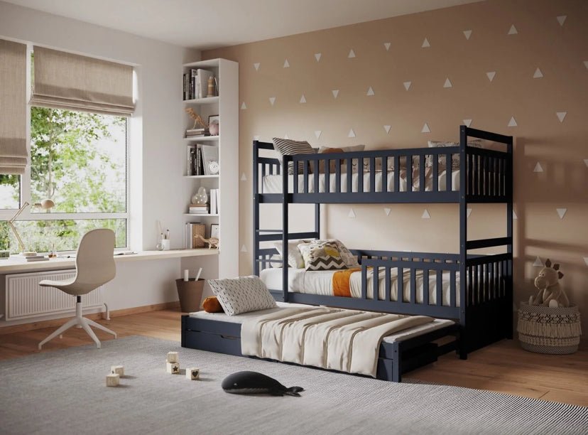 Alesund Wooden Bunk Bed with Trundle and Drawers - Barclay Beds