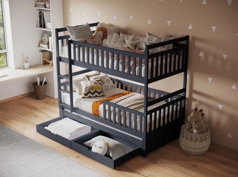 Alesund Wooden Bunk Bed with Trundle and Drawers - Barclay Beds