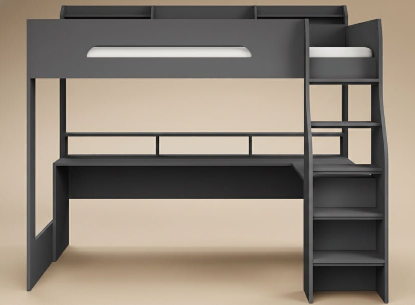Apex Gaming High Sleeper With Desk - Barclay Beds
