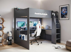 Apex Gaming High Sleeper With Desk - Barclay Beds