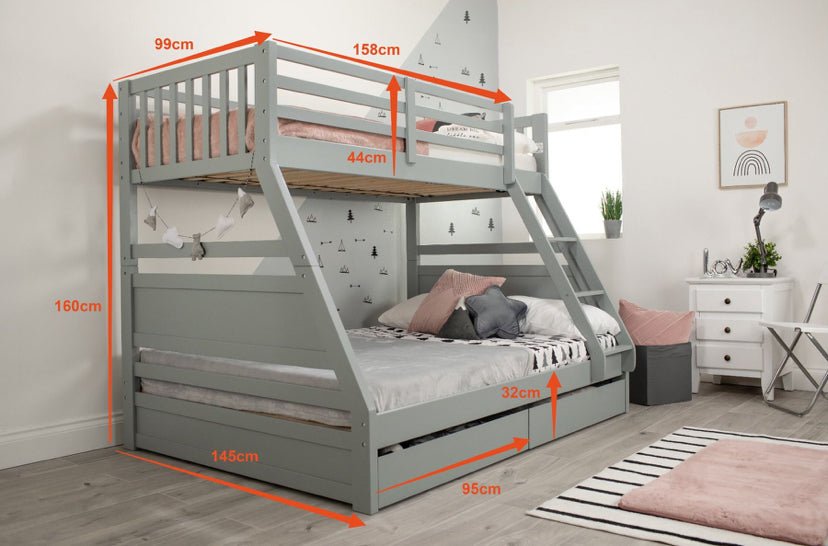 Bergen Triple Bunk Bed - Barclay Beds