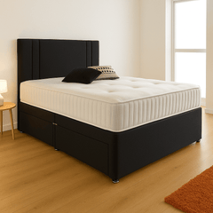 Crown Divan Bed Set with Drawer and Mattress Options - Barclay Beds