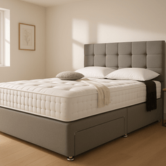 Cubic Divan Bed Set with Drawer and Mattress Options - Barclay Beds
