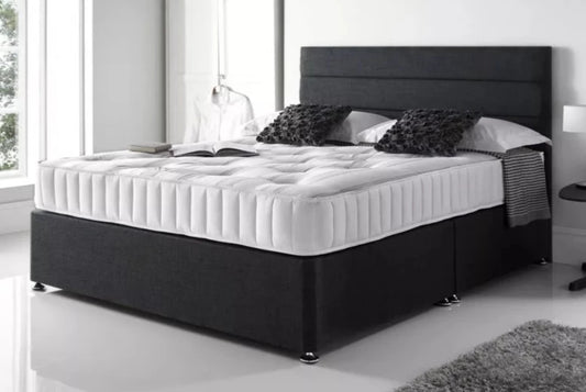 Twin Paneled Divan Bed Set with Drawer and Mattress Options
