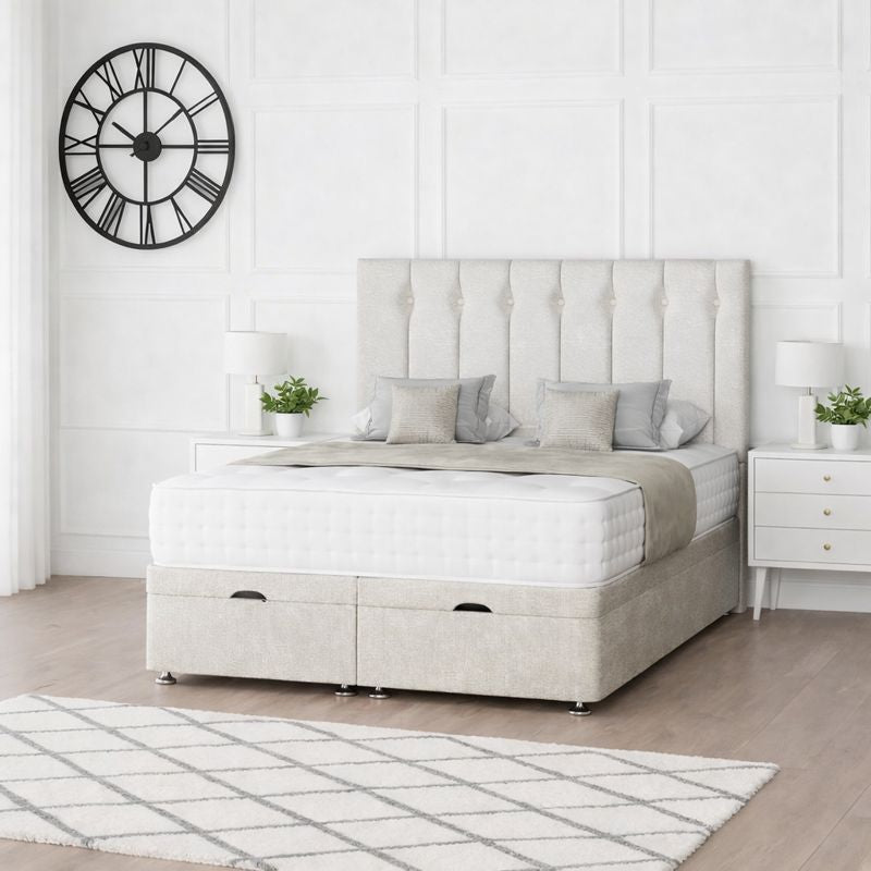 Florence Ottoman Storage Divan Bed With Headboard - Barclay Beds