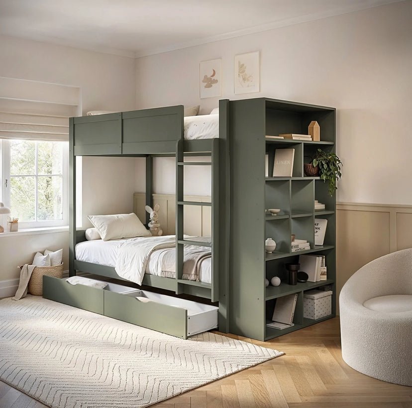 Kalmar Wooden Bunk Bed with Storage - Barclay Beds