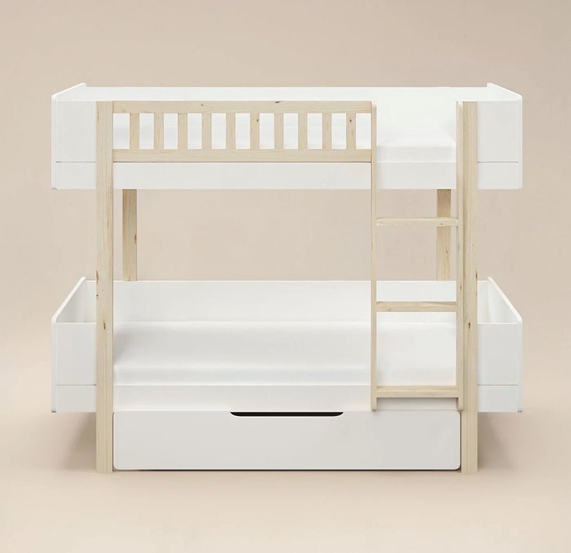 Larvik Scandinavian Pine Bunk Bed with Storage - Barclay Beds