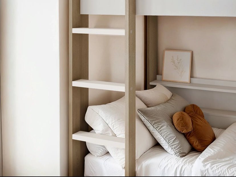 Lund Solid Wood Bunk Bed with Shelves - Barclay Beds