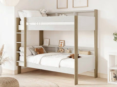 Lund Solid Wood Bunk Bed with Shelves - Barclay Beds