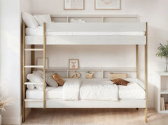 Lund Solid Wood Bunk Bed with Shelves - Barclay Beds